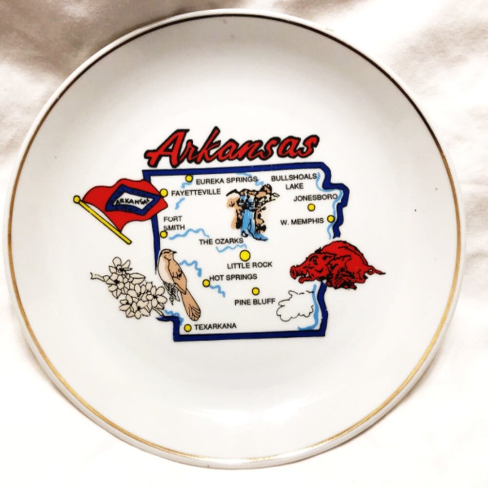 Vintage Souvenir State Plate Arkansas 💸